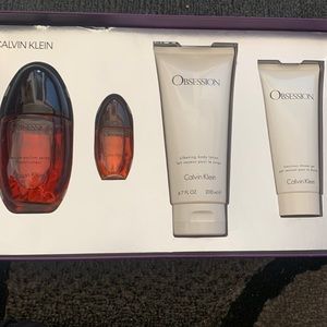 Perfume, body lotion, and shower gel.